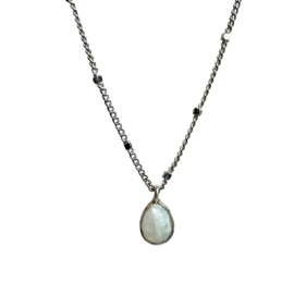 Moonstone Necklace Silver Plated / Ketting
