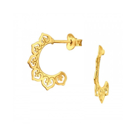 Half Hoop Studs Gold Vermeil / Oorstekers