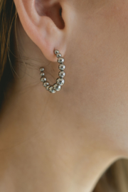 Soma Bead Oorstekers - Stainless Steel Zilver