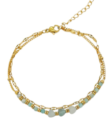 Amazonite Shania Heart Bracelet