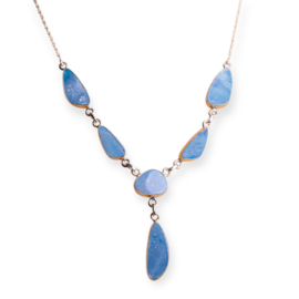 Doublet Opal Necklace Sterling Silver
