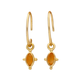 Red Agate and Dots Earrings Gold Vermeil/ Muja Juma