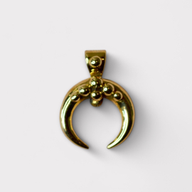 Crescent Moon Pendant Brass