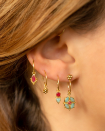 Ruby & Amazonite Earrings Gold Vermeil/ Muja Juma