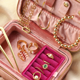 Sieradendoos Velvet Vintage Roze