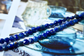 Lapis Lazuli 4 x 2.5 mm Facet Coin Kralen