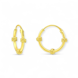 Bali Hoops 12 mm Gold Vermeil