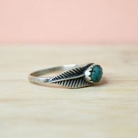Leaf Mojave Turkoois Ring - Sterling Zilver