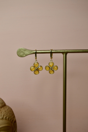 Golden Bloom Citrien Oorbellen - Gold Plated