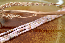 Roze Opaal 2 mm Facet Kralen