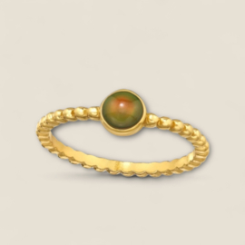 Dotted Mood Ring Gold Vermeil