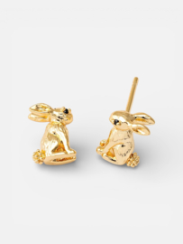 Konijntjes Oorstekers - Gold Plated