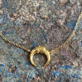 Gold Vermeil Moon Necklace