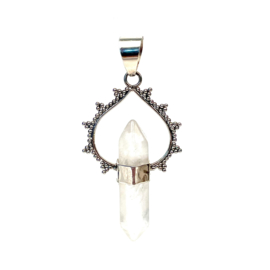 Crystal Point Pendant Sterling Silver
