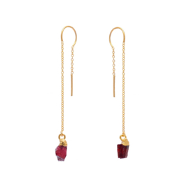 Rocky Garnet Gold Vermeil Earchains