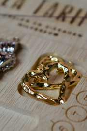 Gehamerd Hart Bedel Gold Plated