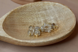 Gouden Rutielkwarts 3-Stone  Bedel