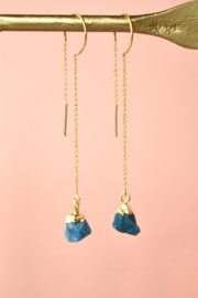 Rocky Apatiet Earchains - Gold Vermeil