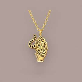 Tiger Necklace Gold Vermeil