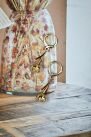 Tulip Single Earring Gold Plated