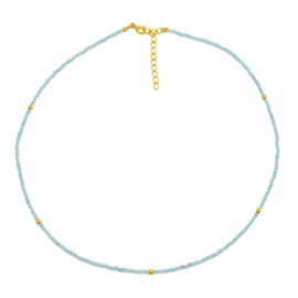 Aquamarine Necklace Gold Vermeil