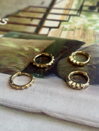 Gold Vermeil Dotted Hoops