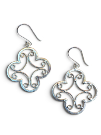 Boho Klaver Oorbellen - Silver Plated