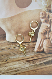 Palm Tree Single Earring Gold Plated