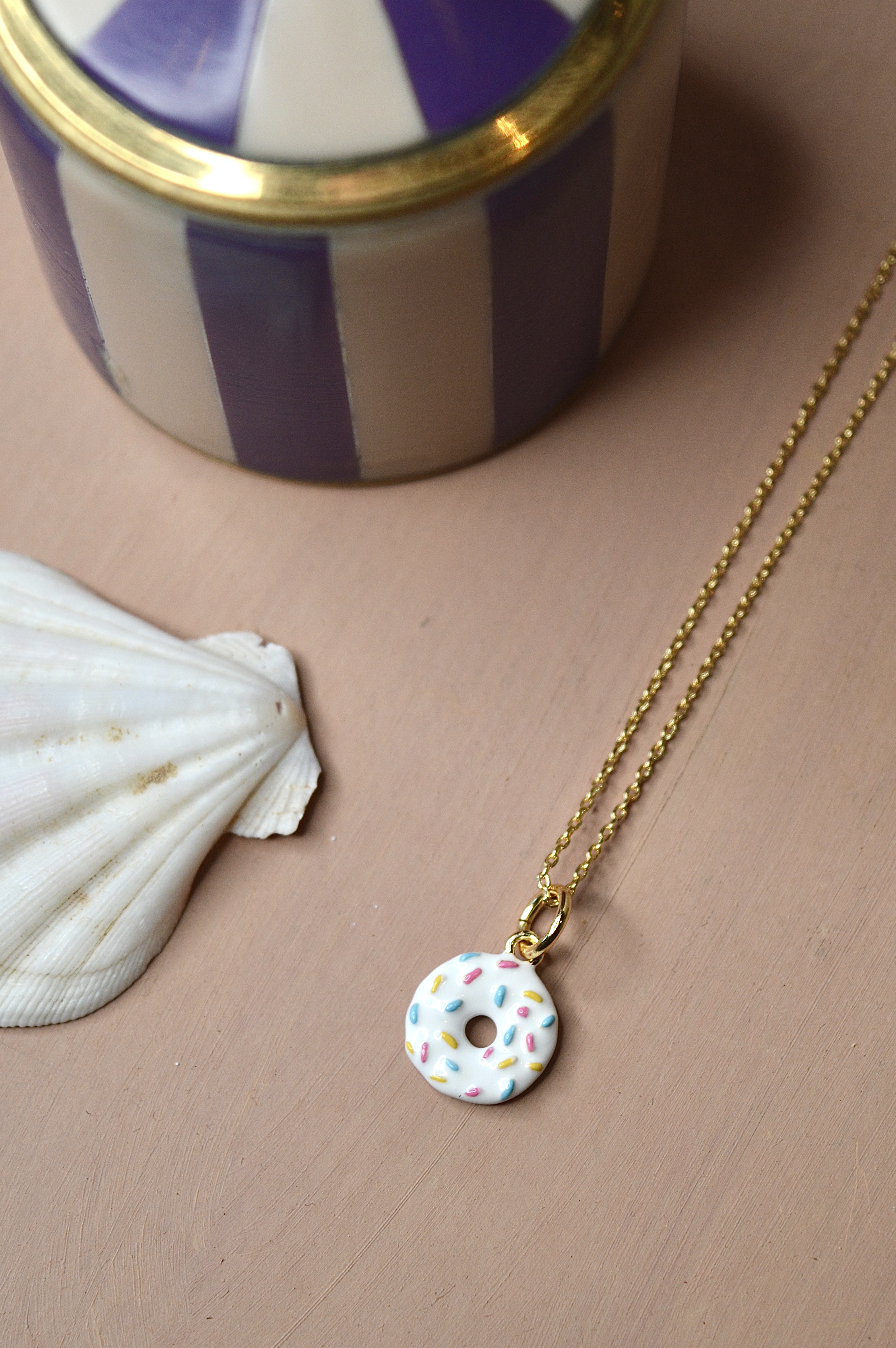 Donut Necklace Gold Plated