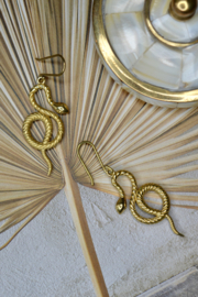 Snake Earrings Brass