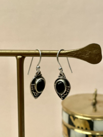 Black Onyx Boho Earrings Sterling Silver Oorbellen