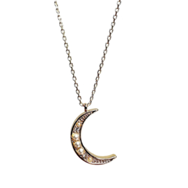 Pearl Moon Necklace Gold Plated / Ketting