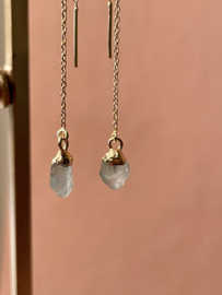 Aquamarine Gold Vermeil Earchains