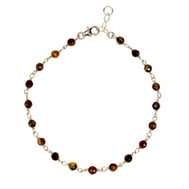 Tiger Eye Sterling Silver Bracelet / Armband