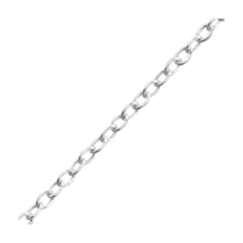 Plain Necklace Sterling Silver 59 cm