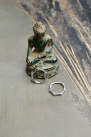Bamboo Hoops Sterling Silver