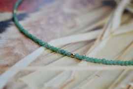 Emerald Beaded Gold Vermeil Necklace