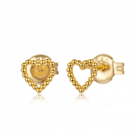 Open Heart Gold Vermeil Studs / Oorstekers