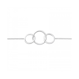 Circles Link Bracelet Sterling Silver Armband