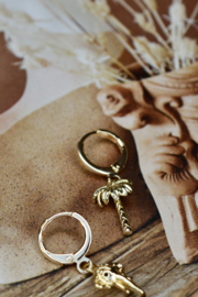Palm Tree Single Earring Gold Plated