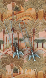 Zwaluw Earchains - Brass Zilver