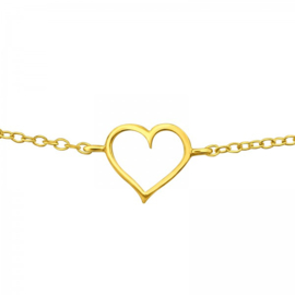Gold Vermeil Heart Bracelet / Armband