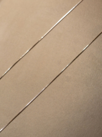 Plain Venetian Link Ketting 45 cm - Sterling Silver 