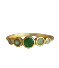 Amazonite/Nefrite/Green Zed Aevy Ring Gold Vermeil / Muja Juma