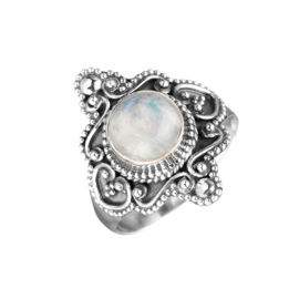 Moonstone Boho Ring Sterling Silver