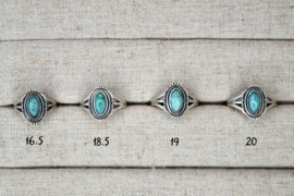 Boho Mojave Turkoois Ring - Sterling Zilver