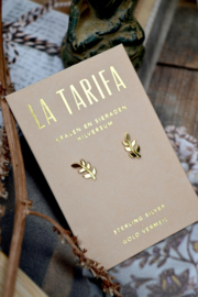 Leaf Studs Gold Vermeil