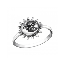Sun & Moon Ring Sterling Silver