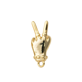 Peace Sign Bedel Gold Plated