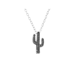 Sterling Silver Cactus Necklace